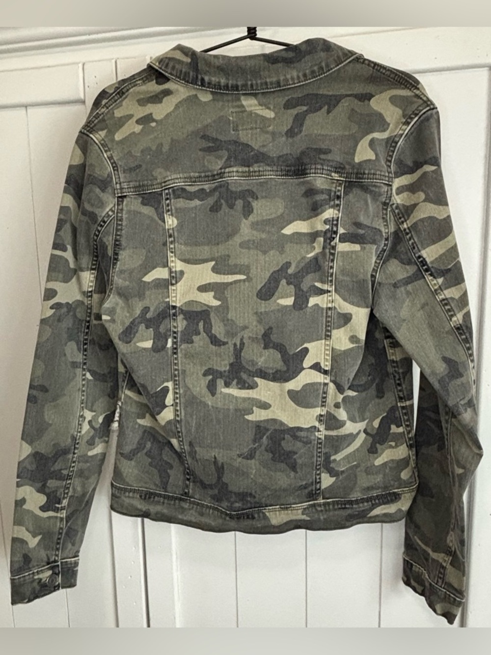 MISS ME CAMO JACKET • SIZE Small • STRETCH DENIM - Picture 6 of 13
